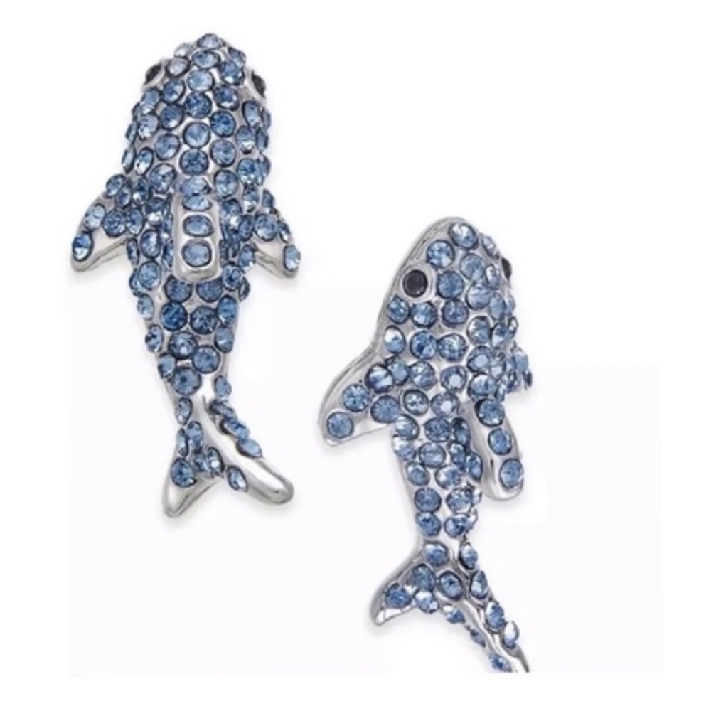 ♠️Kate Spade California Dreaming Pave Shark Stud Earrings